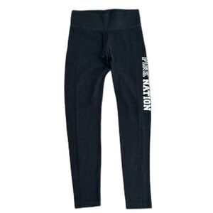 Black Full Length Victoria's Secret Cotton Leggings with Pocket Size XS